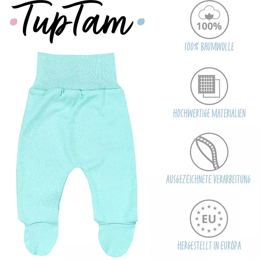 TupTam Baby Hose mit Fuß 5er Pack mint