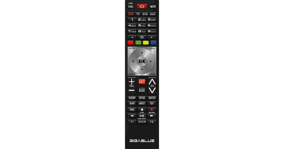 GigaBlueRemotecontrol Universal 4K afstandsbediening  (Zwart)