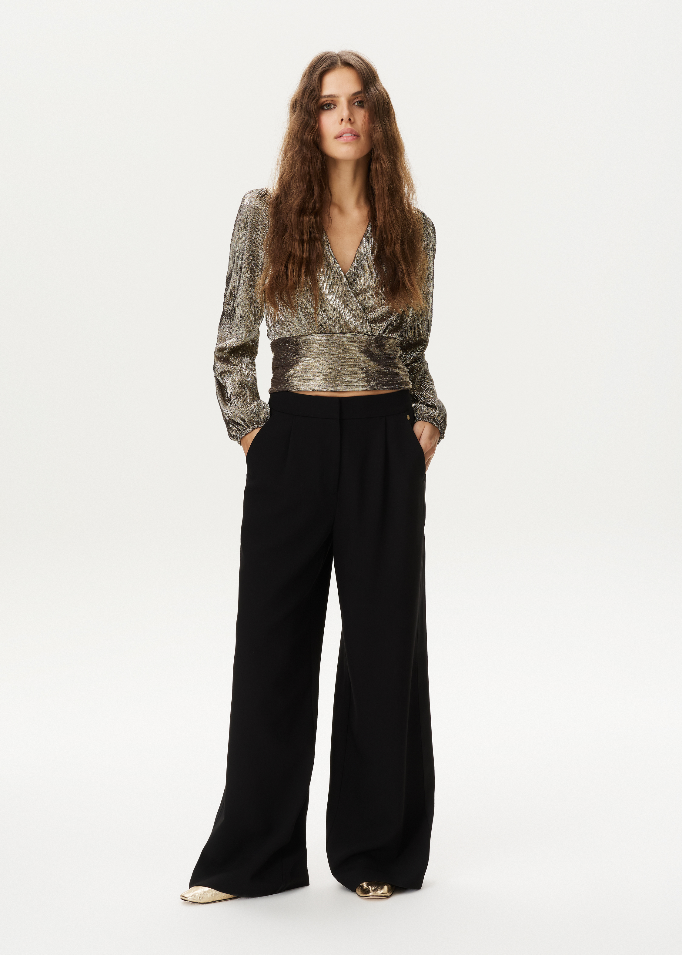 Metallic wikkel top