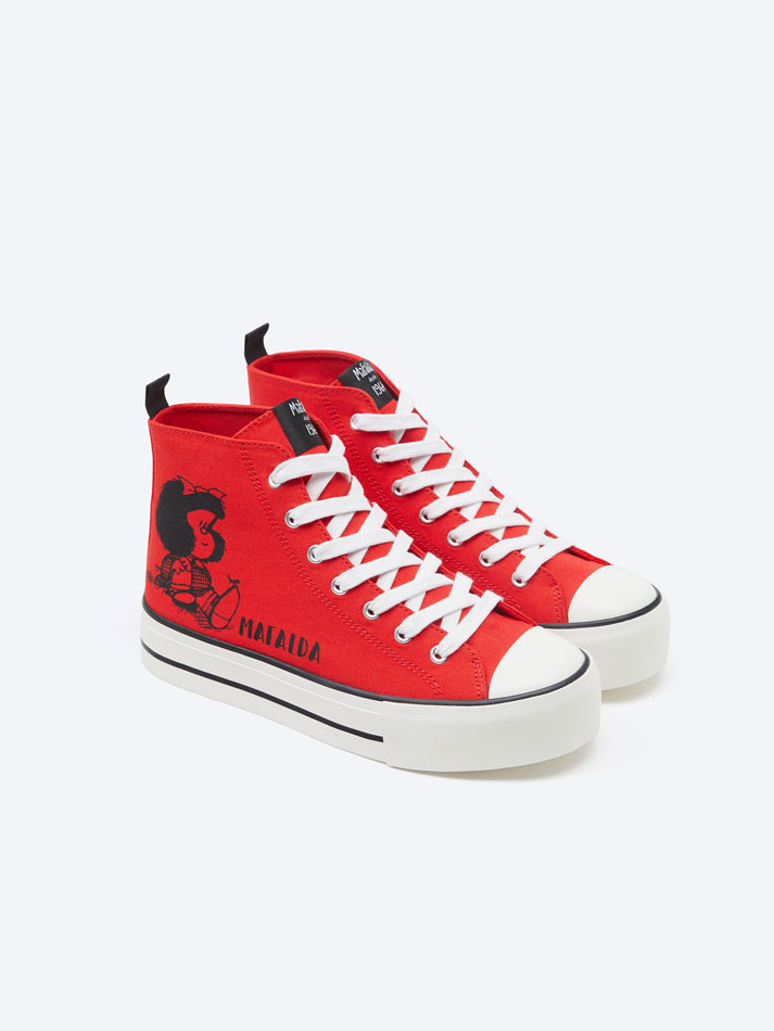MAFALDA Tênis cano curto - Vermelho