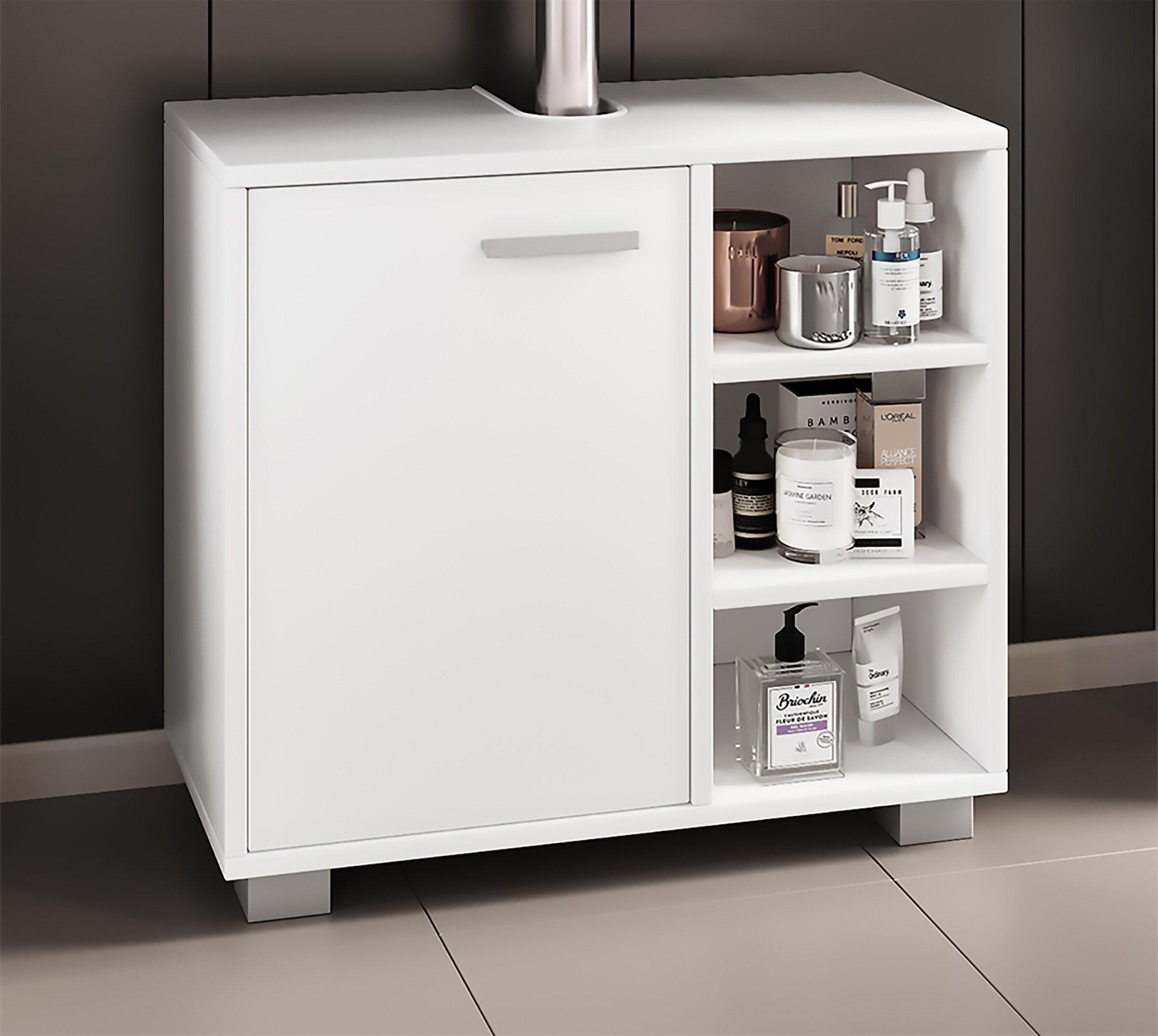 VCM Holz Badmöbel Badunterschrank Waschbeckenunterschrank Badezimmer Zalo L