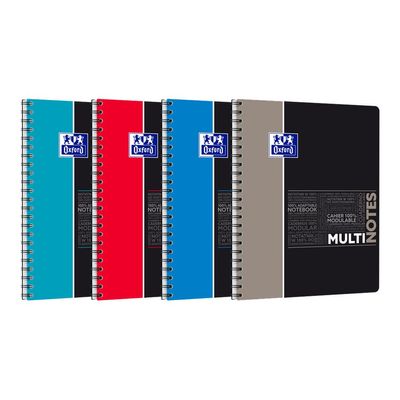 Oxford Student Multinotes - Cahier à spirales A4+ - 160 pages - feuilles perforées détachables - grands carreaux (Seyes)