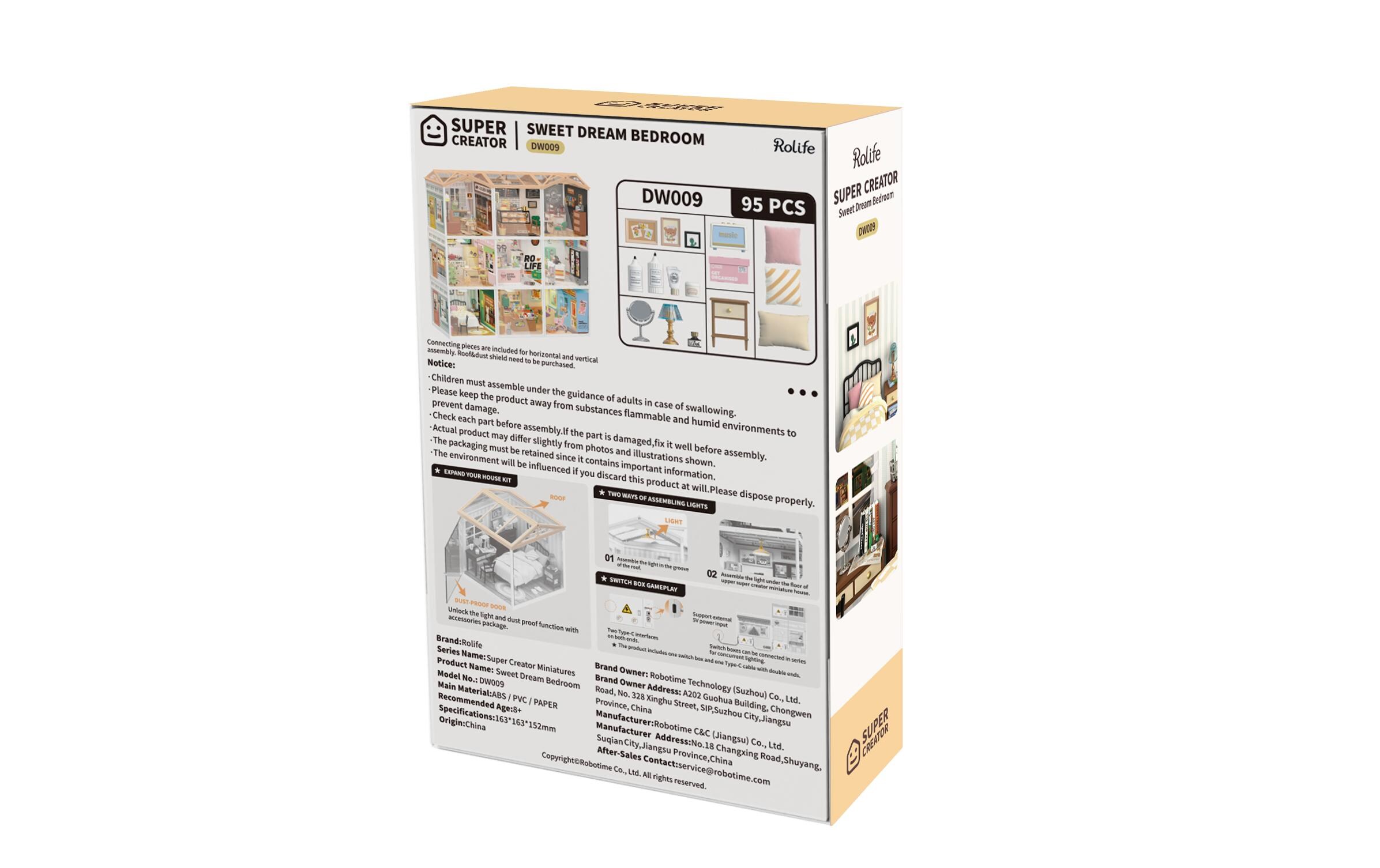 Bausatz Sweet Dream Bedroom3D-Puzzle aus lasergeschnittenen Holzteilen