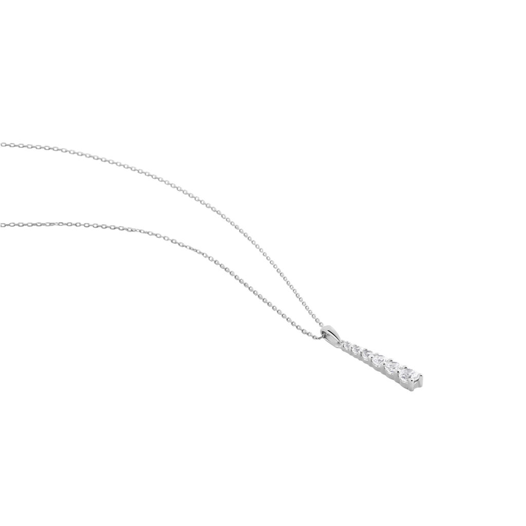 Collier Georas Or Blanc Oxyde