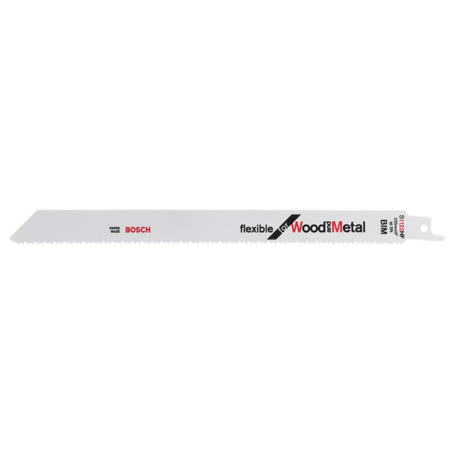 Bosch 2608656034 / S 1122 HF Reciprozaagblad - 225 x 10TPI - Hout/Metaal (100st)