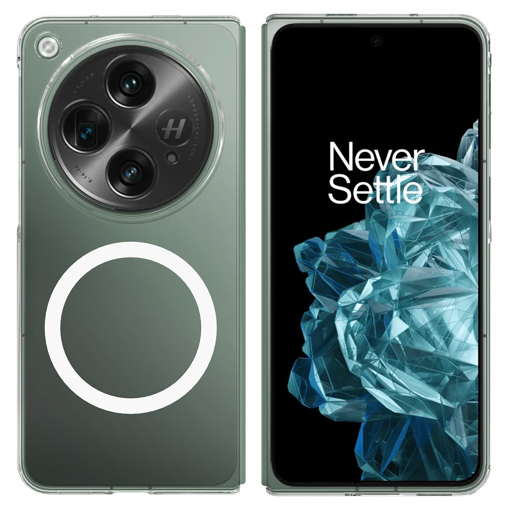 OnePlus Open Hybrid Hülle TPU Bumper Acryl Rückseite MagSafe-Modul - Transparent