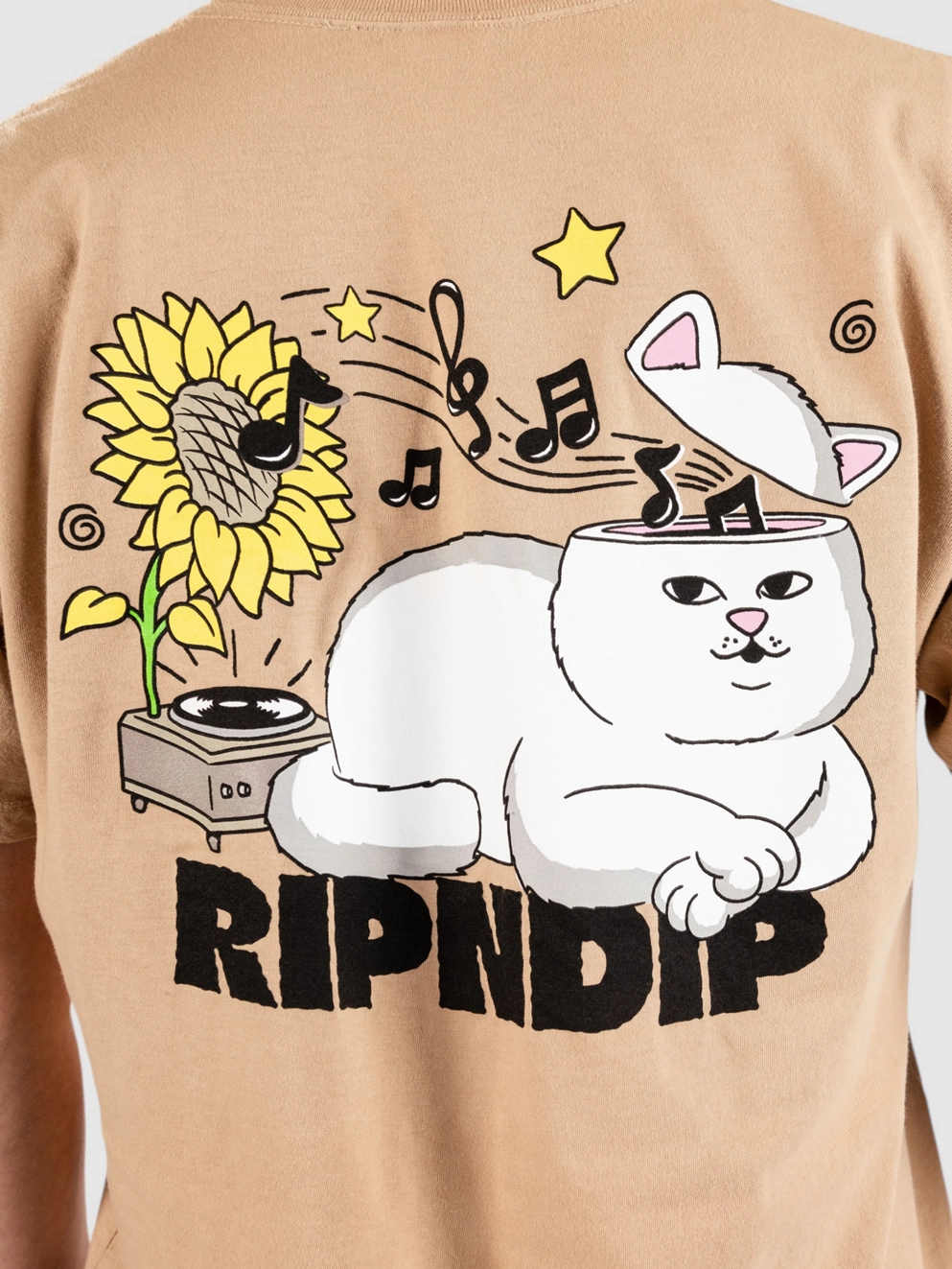 RIPNDIP No Music No Life T-Shirt almond