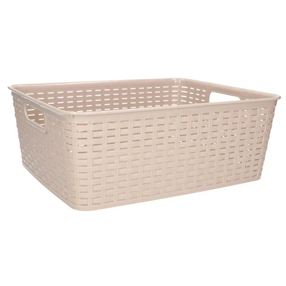 Plasticforte Opbergmand/kastmand - kunststof - beige - 12L