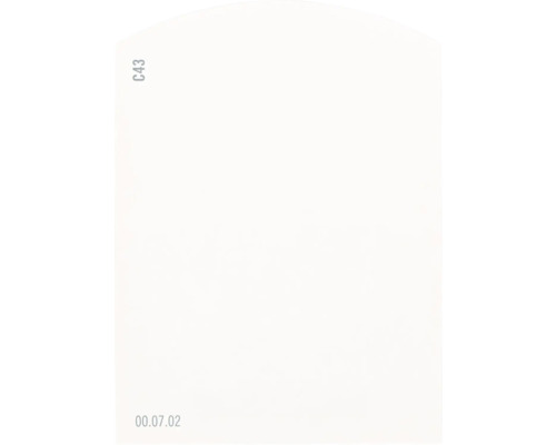 Kleurstaalkaart, kleurenkaart C43 Off-White, oranje kleurenwereld, 9,5 x 7 cm