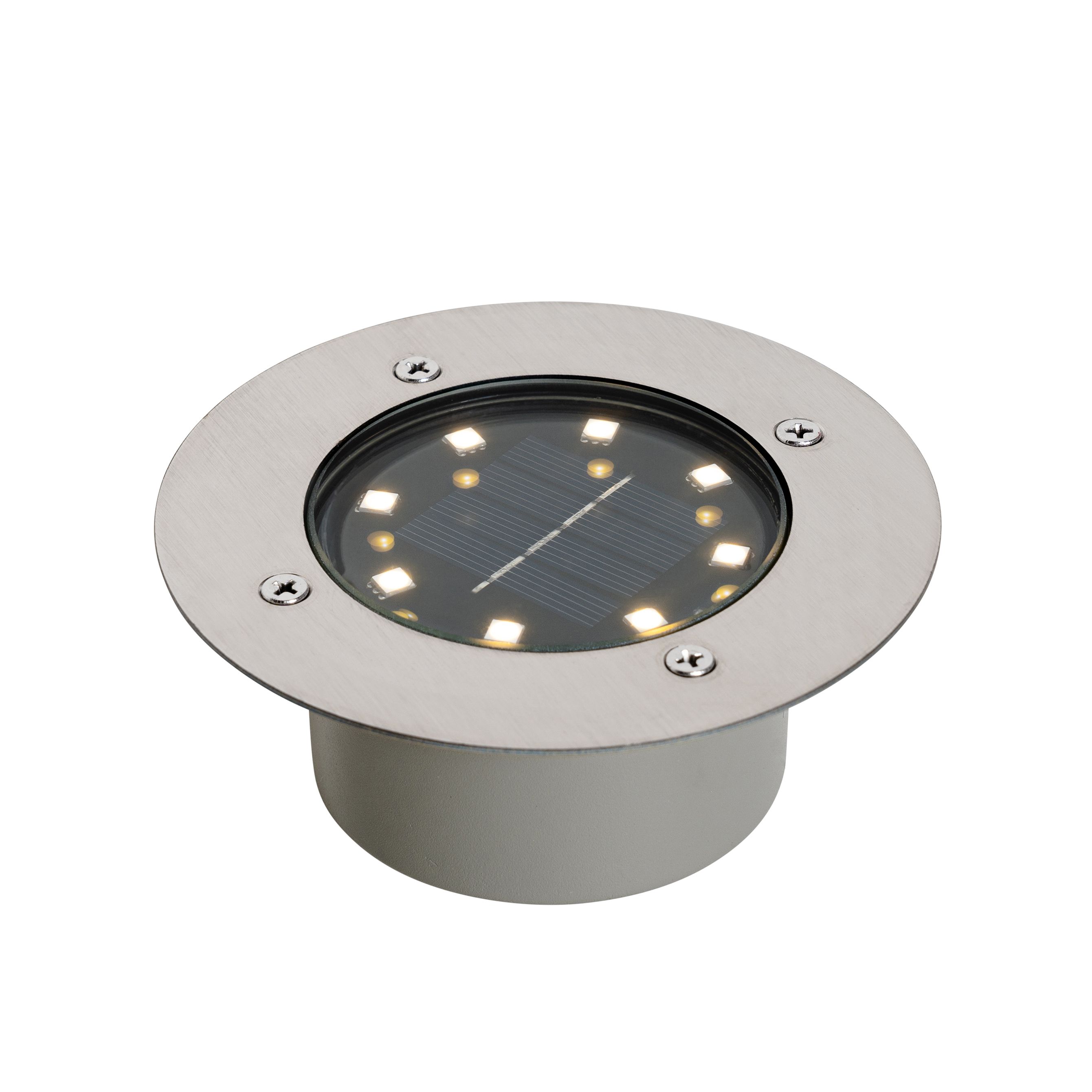 Moderne grondspot staal incl. LED IP65 Solar - Terry