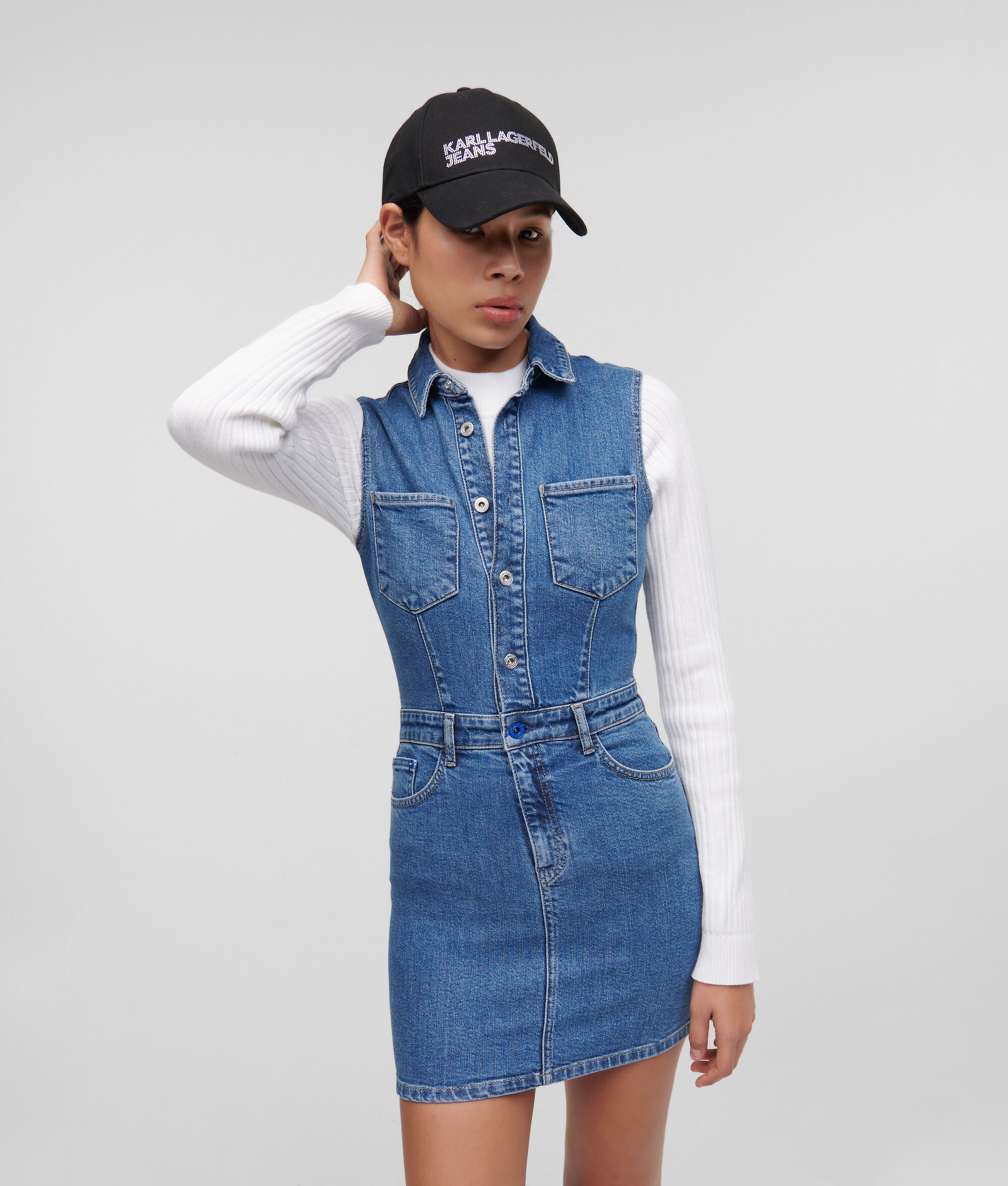 ROBE EN JEAN SANS MANCHES KLJ