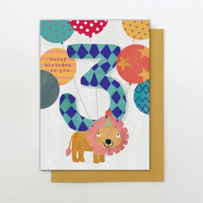 Age 3 Lion & Balloons
