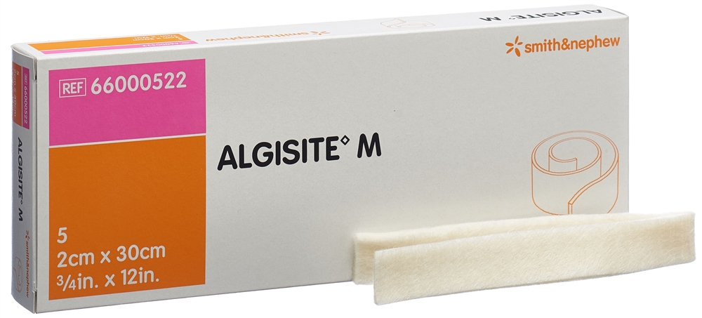 ALGISITE Alginat Tamponade<br>5 Stück, 2x30cm