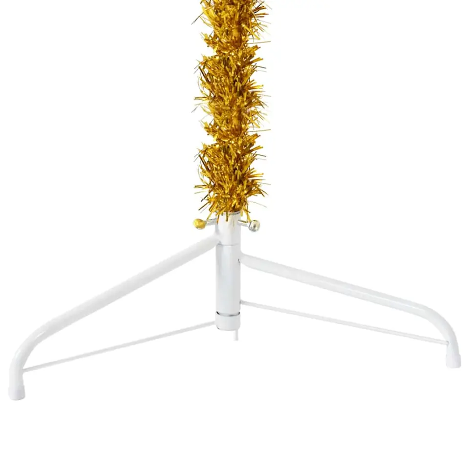 vidaXL - Halve Kunstkerstboom - Goud - 120 cm