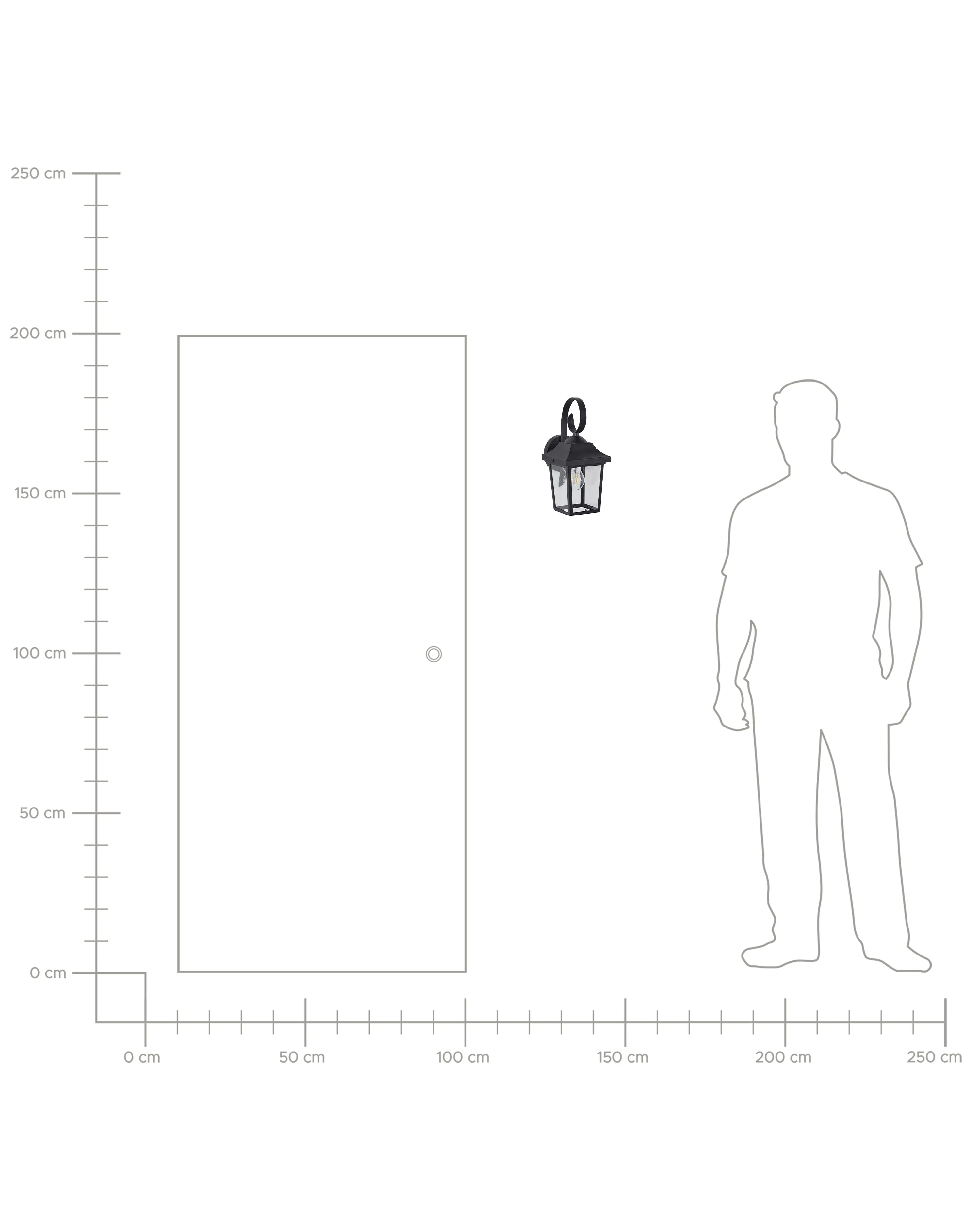 Buiten wandlamp TANGON Zwart