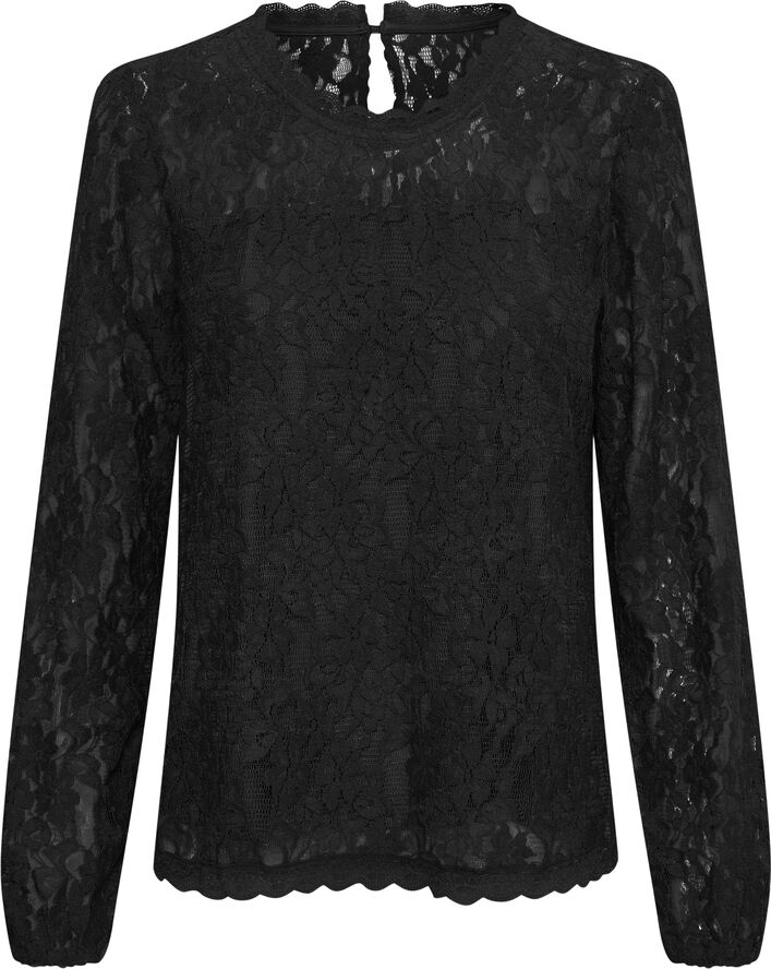 Cream CRKit Lace LS Blouse Pitch black