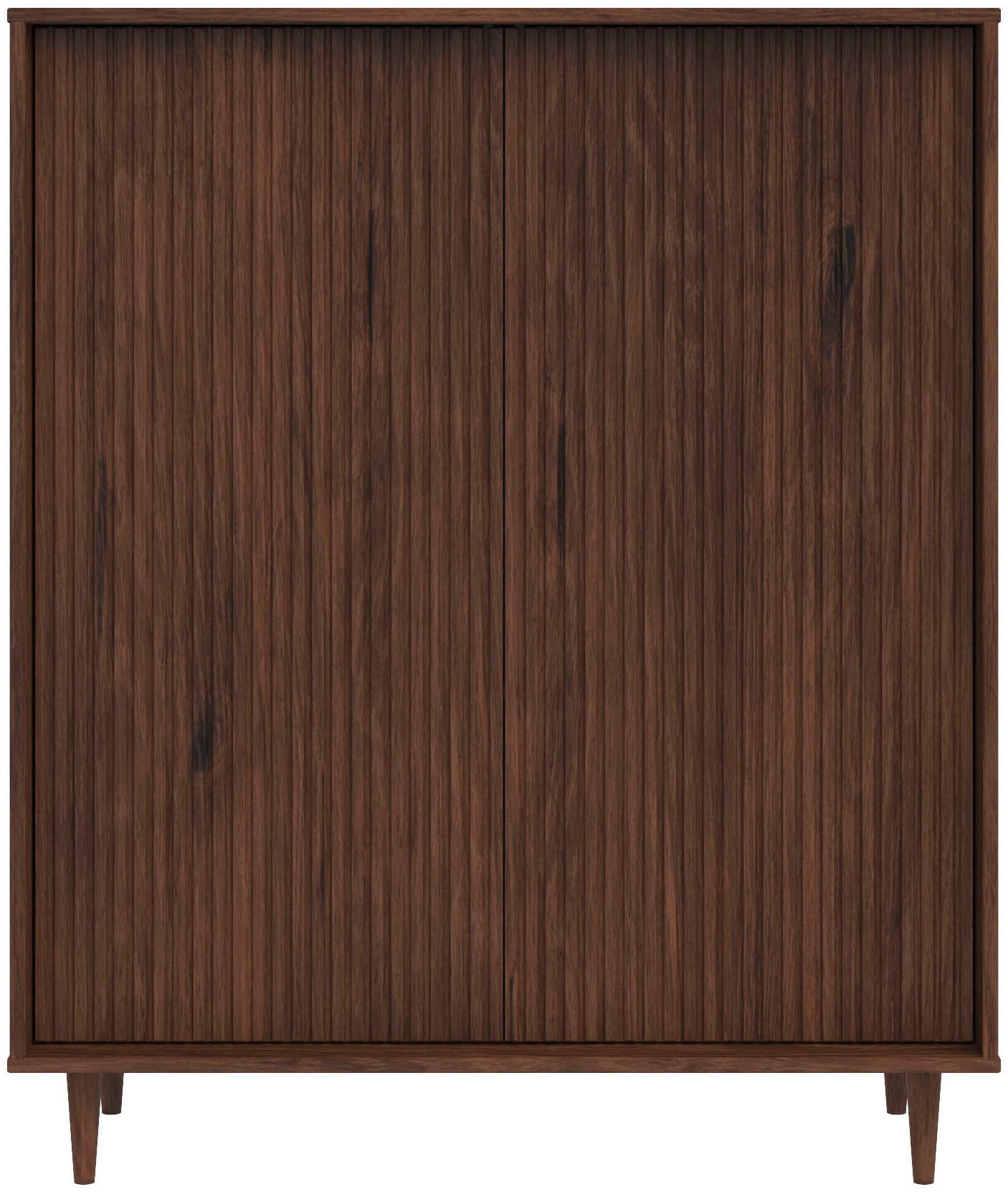 INOSIGN Highboard »Malmedy Front mit gefrästen Rillen« Kommode Midischrank aus massivem Kiefernholz, Push-to-open, B 100 cm