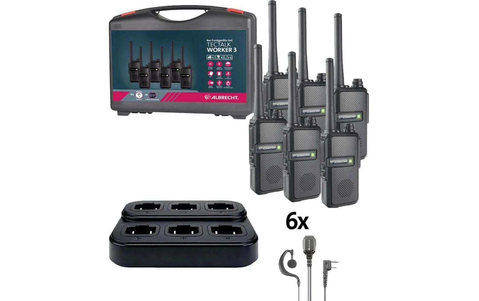 Funkgeräte-Set Tectalk Worker 3 6er-Set<br>Sechs professionelle Handfunkgeräte im Kofferset