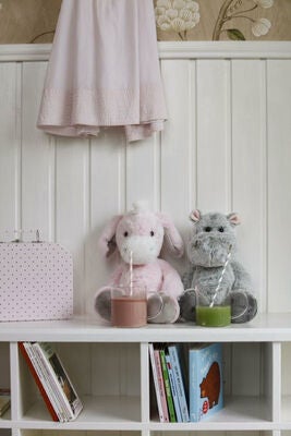 Teddykompaniet Kosedyr Flodhest Melert 38 cm, Pistasj