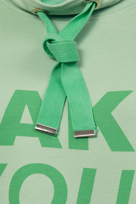 Sweatshirt, Stehkragen, großer Schriftzug, Langarm