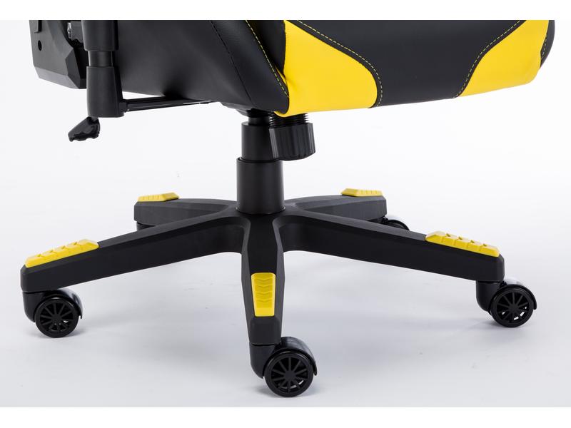 LC-Power Gaming-Stuhl LC-GC-600BY Gelb/Schwarz Ergonomischer Gaming-Stuhl aus PU-Leder mit 120 kg Belastbarkeit