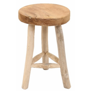 Barkruk naturel hout 45 cm