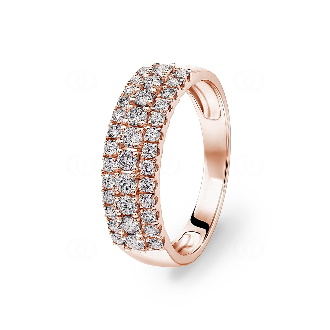 0.76 Karat Diamantring 750/18 K Roségold