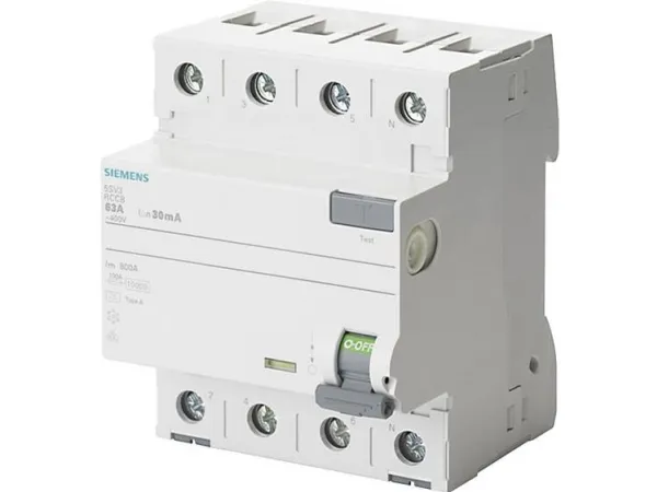 Fejlstrømsafbryder HPFI 40A, 4P, 30mA, 4MW, 5SV3344-6KK01