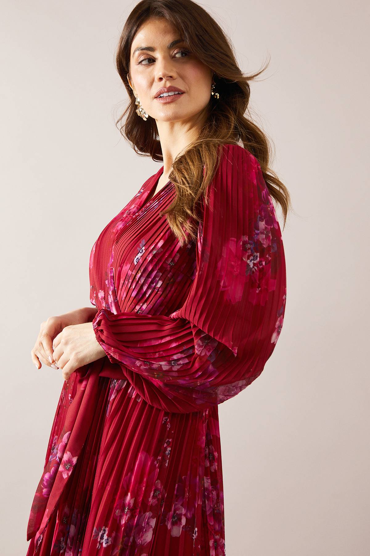 Wallis Robe Portefeuille Asymétrique Plissée