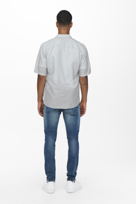 Only & Sons blauwe heren overhemd