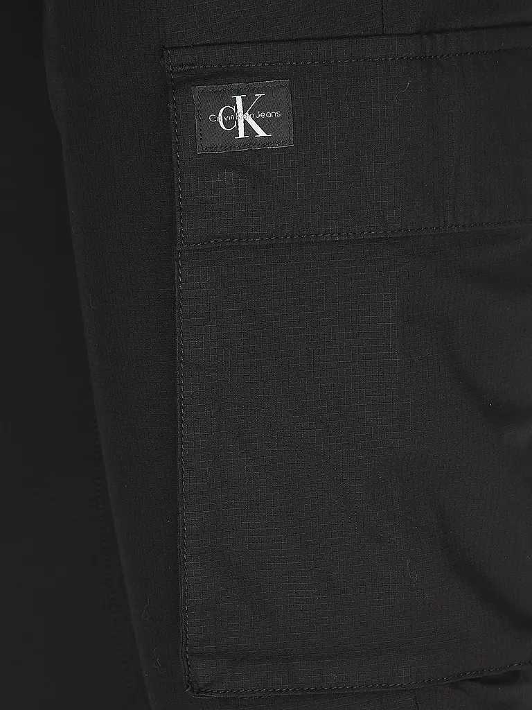CALVIN KLEIN JEANS Cargohose Skinny Fit schwarz