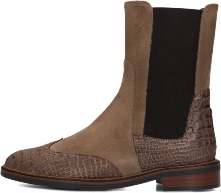 PERTINI Chelsea Boots Dames 33063 Maat: 37 Materiaal: Suède Kleur: Taupe