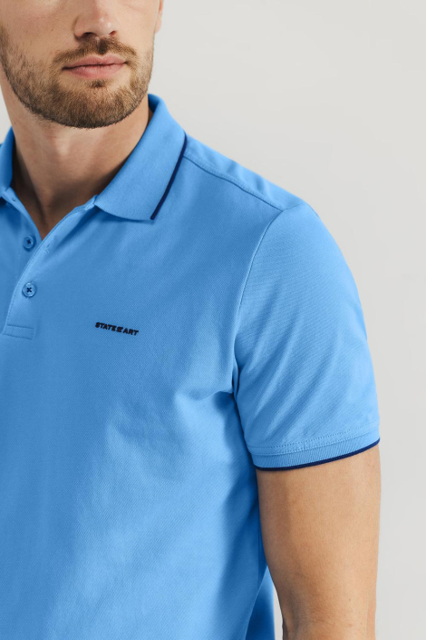 State of Art blauwe heren polo
