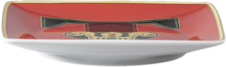 Versace Bowl 12cm sq. flat, Holiday Alphabet T, Versace Flerfarvet