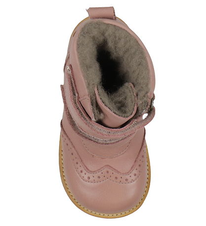 Pom Pom Winterstiefel - Broque Klettband Stiefel Tex - Alt Rose