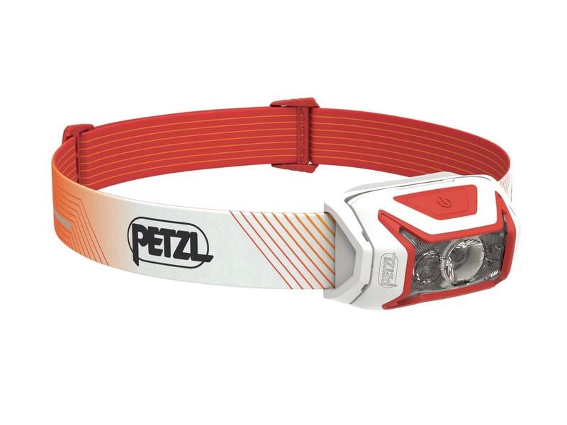 Petzl Stirnlampe Actik Core, Rot, 600 lm LED-Stirnlampe mit rotem Licht und 3 Weisslicht-Stufen