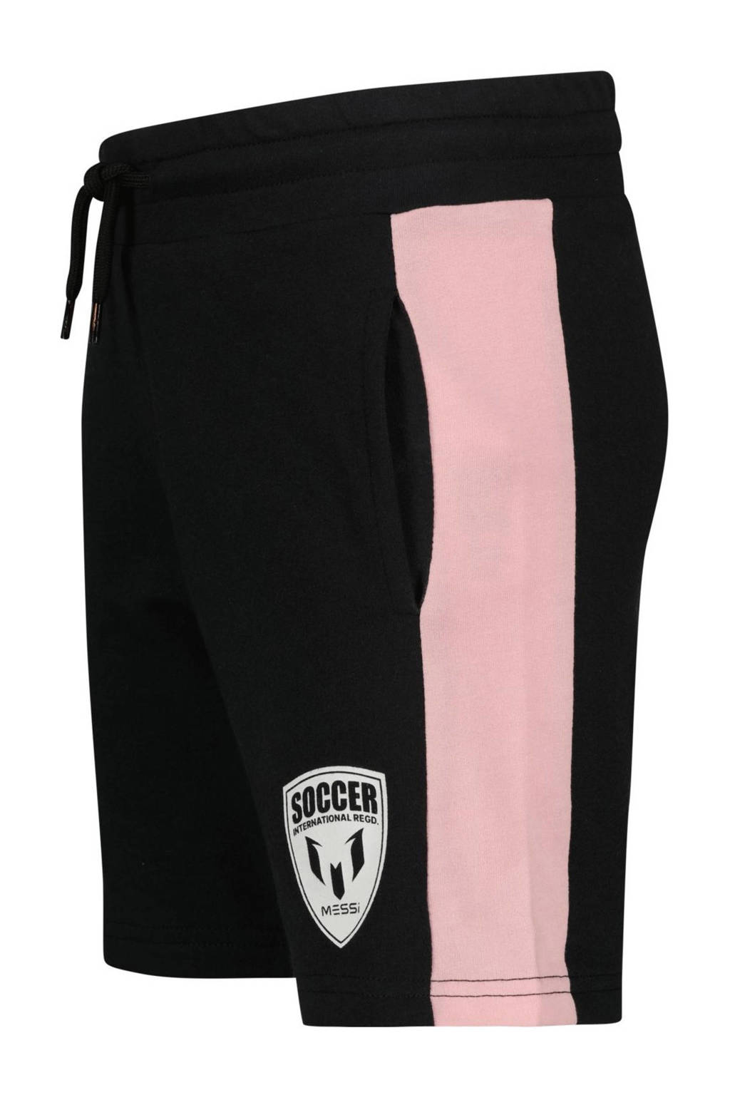 Messi sweatshort Reron met printopdruk zwart