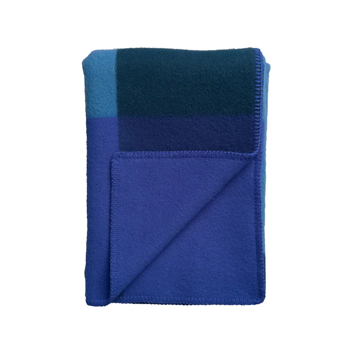 Roros Tweed - Syndin Wolldecke, 135 x 200 cm, blau \