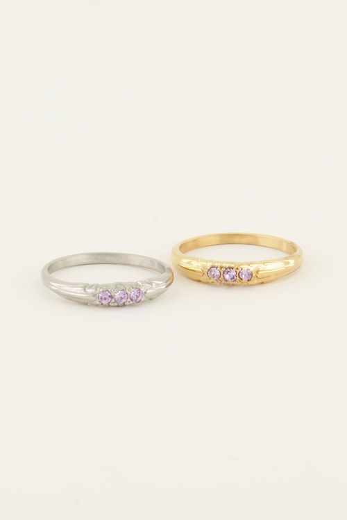 Triple lavender ring