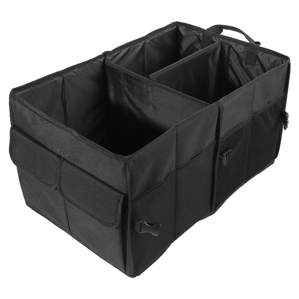 (56x40cm) Auto Kofferraumbox Organizer Tasche mit Tragegriffe - Schwarz