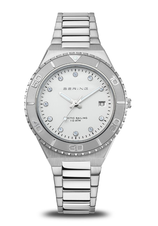 BERING Damenuhr Arctic Sailing Silber 18936-704