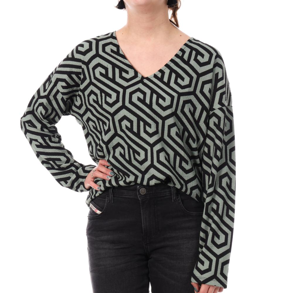 Vero Moda Blouse Verte/Noire Femme Vero Moda Merve