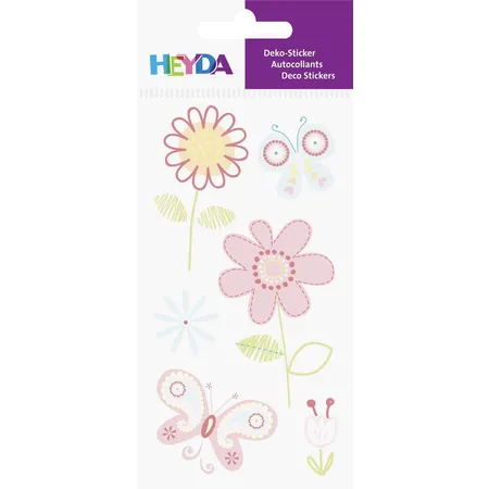 Heyda Sticker Mix Blumen rosa