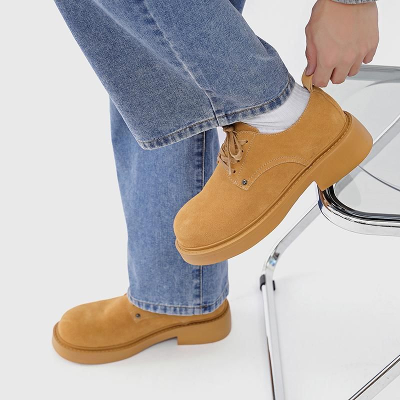 VEAZ - Veterschoenen met imitatieleren plateauzool