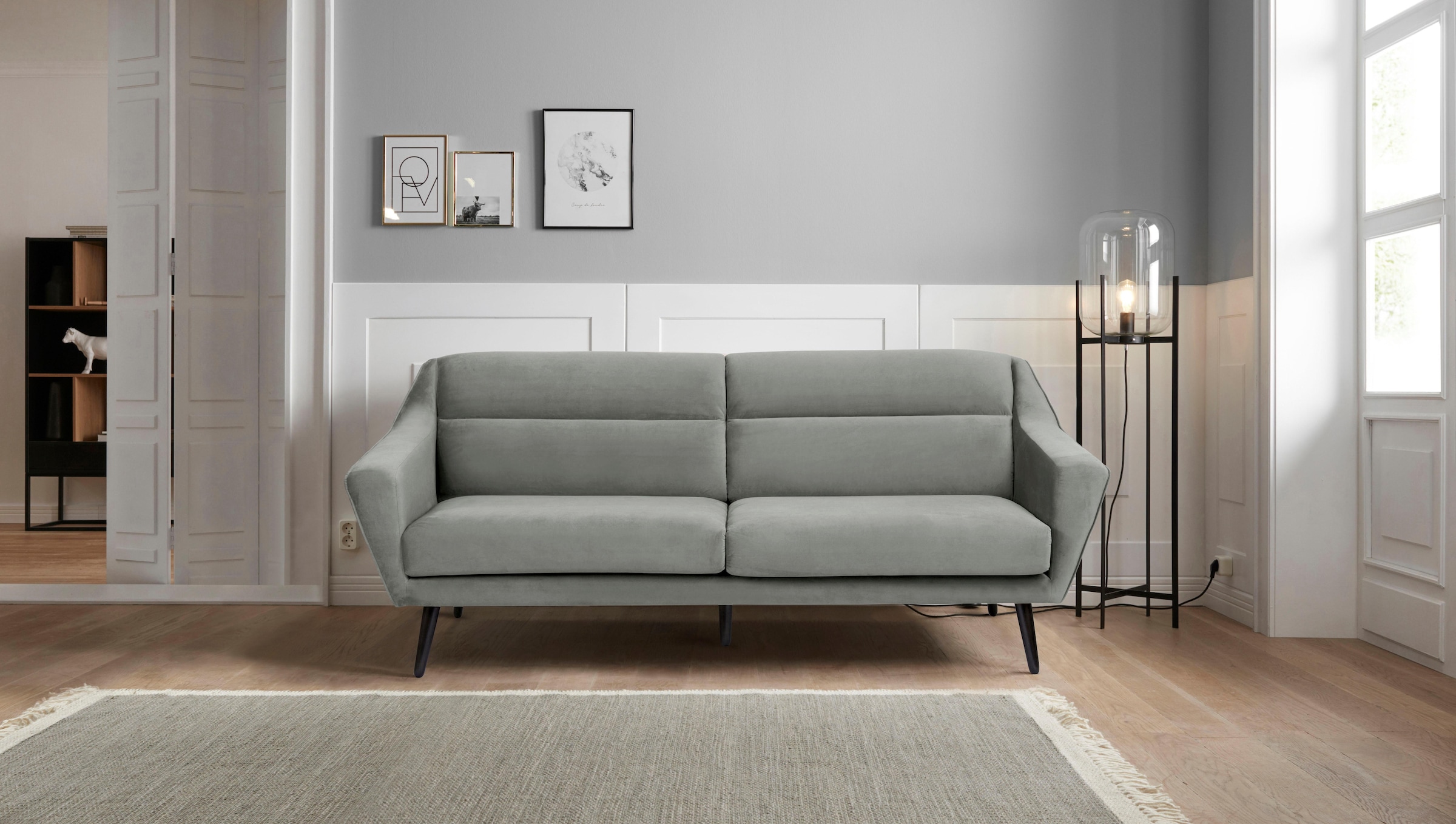 GOODproduct 3-Sitzer »Bille« mit Naht im Rückenkissen und Eiche-Beinen, Design by Morten Georgsen