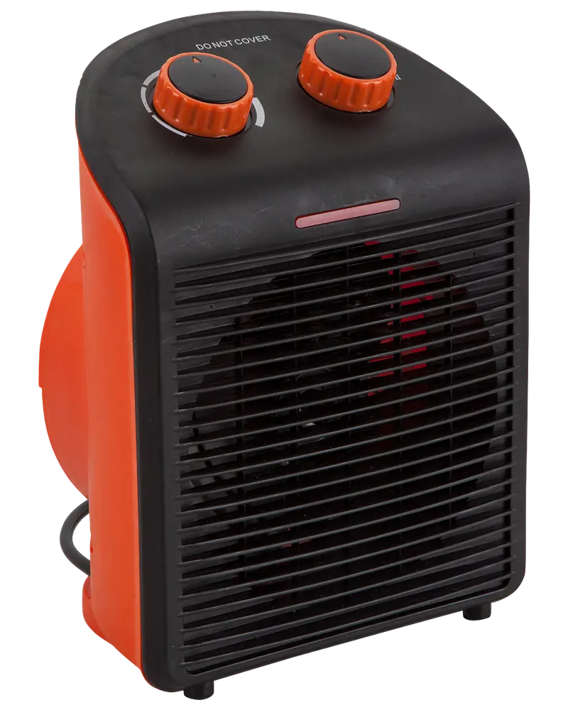 Varmeblæser 2000 W sort og orange