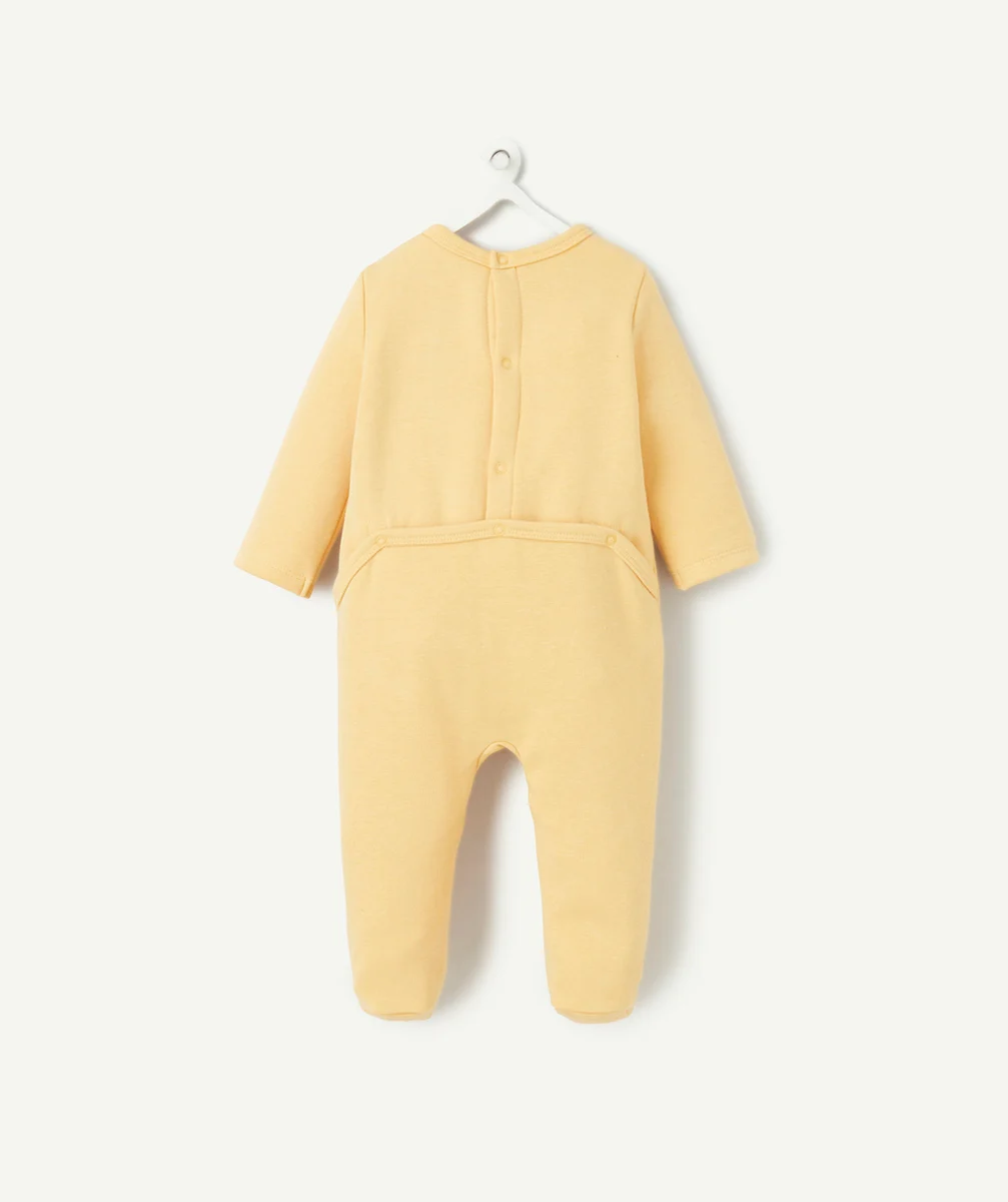 DORS-BIEN BÉBÉ EN FIBRES RECYCLÉES JAUNE AVEC TIGRE EN RELIEF
