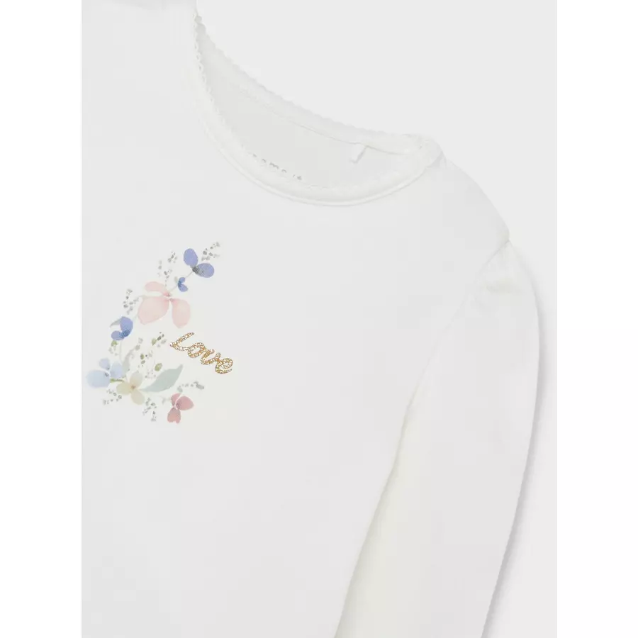 name it Langarmshirt Nbfdonnah White Alyssum