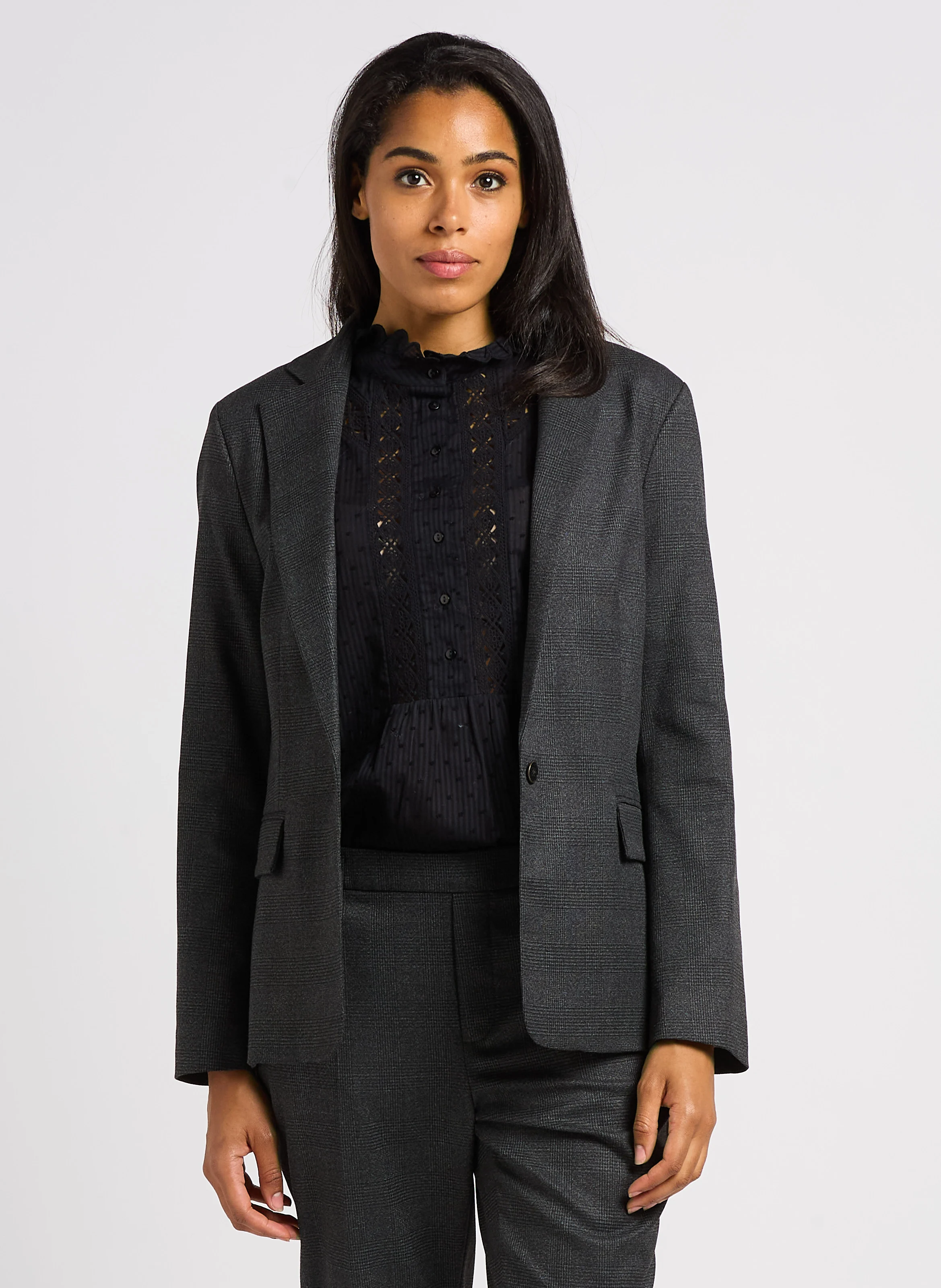 VALOU - Veste de tailleur ajustée | Gris