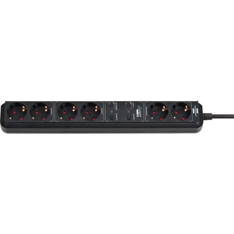 Brennenstuhl Eco-Line 1159760936 6-voudige WIFI stekkerdoos met spraakbesturing 1.5m zwart